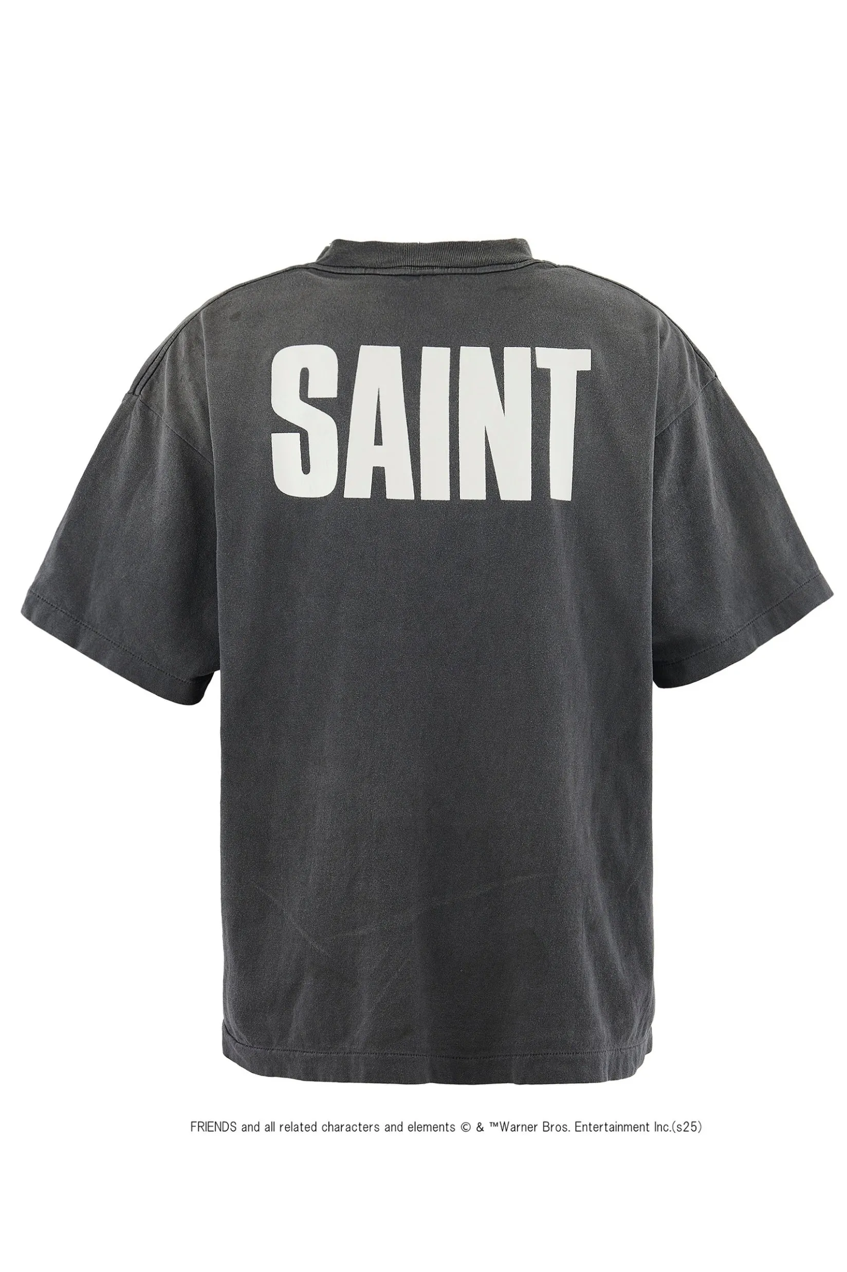 SAINT Mxxxxxx × FRIENDS FRD_SS TEE/FRIENDS/BLK Friends co-branded TEE. Black stills TEE. Washed black S-XL. The ceiling of American dramas. A must-have for sentiment. Asut ready-to-wear wash water and distressed treatment. Domestic top printing factory. God restored. Correct accessories. Friends co-branded wash.